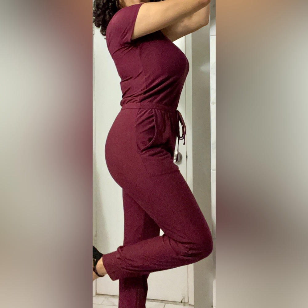 Derek Heart jumpsuit/romper, burgundy, size small. Good condition.